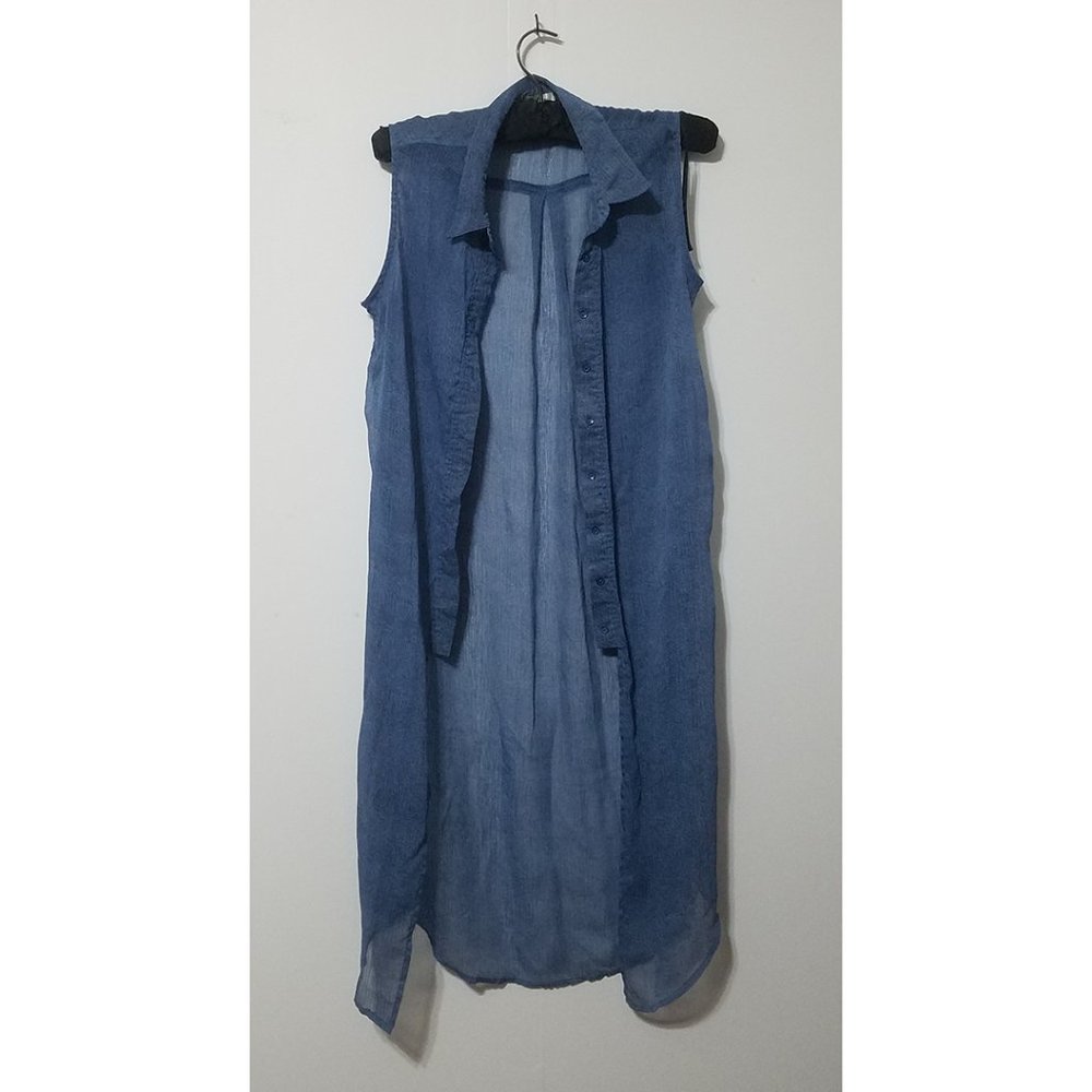 Blue Sheer Button Down Cover | Size M | Avette Brand